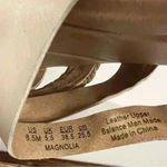 Dr. scholl’s sling back leather strappy sandal ruched square toe cushion 8,5 White Photo 2