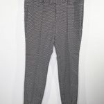 Nanette Lepore  Black White Printed Pleated Front Pants Women's Size 12 Photo 0