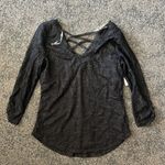 No Bo  lace cross back long sleeve shirt Photo 1