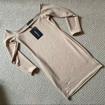 Pretty Little Thing Nude Stretch Body Con 3/4 Sleeve Mini Dress Size 4 Photo 1