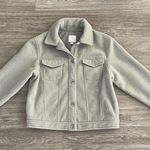 Joie  mint green soft fleece button front jacket - medium Photo 2