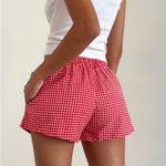 Motel Rocks  NWOT LABOXE BOXER SHORTS IN RED GINGHAM Photo 4