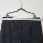 Terry Lewis Black Dress Pants with Metallic Blue Stripe Size 24 Photo 4