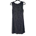 ZARA 90’s Black Two Toned Floral Velvet Bow Shift Dress Sz 6 Women’s Photo 7