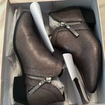 JustFab Faux Leather Metallic Booties Photo 7