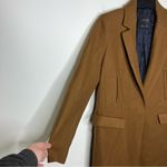 ZARA  Basics camel colored wool blend midi coat one snap size‎ XS Photo 2