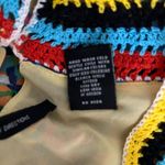 New Directions Shirt Womens Large Yellow Multi Floral Flower Crochet Neck Boho‎ Photo 7