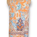 Lila Rose Dress Orange Boho Paisley Print Sleeveless Scoop Neck Mini Size 12 Photo 9