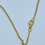 Handmade Gold-Tone Black Beaded Yellow Rhinestone Pendant Photo 6