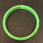 Retro zebra print rave bracelet 90s neon green Photo 3