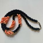 Coral and onyx beaded necklace Orange Photo 3