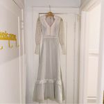 Gunne Sax Vintage Era Lace Long Sleeve Boho Bohemian Maxi Dress Cottagecore Photo 7