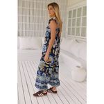 Free People  Bali Albright Jumpsuit in Navy Combo Size X-Large Photo 1