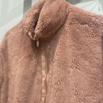 Blush faux fur bomber style jacket satin lined large fit Pink Photo 1