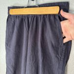 Babaton The Group Navy Linen Blend Wide Leg Pant Elastic Waist Pocket Size XS Photo 1