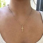 Cross Charm Necklace Gold Photo 0