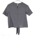 Bishop and Young  Black & White Gingham Tie Front Top XS Photo 5