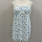 Arula White & Light Blue Floral Mini Dress Photo 2