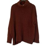 Aerie  burgundy chunky knit cozy turtleneck sweater small Photo 1