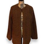 Max Studio Teddy Jacket Coat Women’s Size Medium Brown, Photo 3
