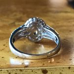 Natural Red Sapphire Yellow Zircon Halo Ring Size 6 Gold Photo 3