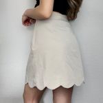 ASOS Khaki Tailored A-Line Mini Skirt With Scallop Hem Photo 3