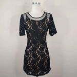 AFRM Black Lace Sheer Mini Dress REVOLVE Sexy All Season Size XS LBD Date Formal Photo 2