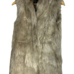 ZARA Women's M Faux Fur Longline Vest Beige Cream Mob Wife Aesthetic Winter Photo 0