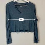 American Eagle Womens Soft and Sexy Collection Sweater V-neck Blue/Gray XS Photo 6
