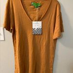 NWT Free People x Sandrine Rose ginger (orange) vneck shirt size small Orange Photo 0