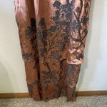 NEW LaBelle Fashions Silk Beaded Tiered Formal Dress Copper‎ Gray Floral Size 20 Brown Photo 4