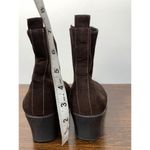 Aerosoles Women's Pull On Ankle Booties Wedge Heels Suede Brown Leather 6.5M Photo 2