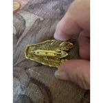 Women's vintage Rene' Gouin cicada Brooch Pin Gold Photo 5