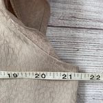 EXPRESS print blouse w/elastic mock ruffle collar flutter sleeves beige sz L Photo 6