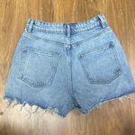 ZARA High Rise Blue Distressed Denim Light Blue Sz 4 Photo 6