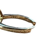 JDJ Joy Dravecky Gold Tone Adjustable Ring Hexagon Rhinestones Sz 7 Photo 2