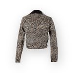 new Valfre ☻︎ January Crop Jacket ☻︎ Leopard Print ☻︎ Black Vinyl Collar ☻︎ XS Brown Photo 3