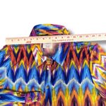 BCBGMAXAZRIA ‎ Women's Large Long Sleeve Stretch Button Up Top Shirt Multicolored Photo 6