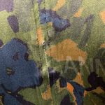 Ganni Satin Green Camo Print Long Sleeve A-Line Mini Dress Photo 15