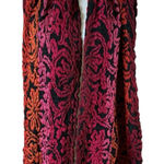 Johnston & Murphy Johnston Murphy Pink Red Black Woven Knit Scarf Fringe 11x35 Photo 0