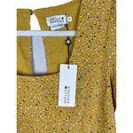 Molly Bracken Fitted Scoop Neck Saffron Yellow Woven Dress Size Small Photo 4