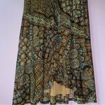 Susan Graver LP Dress Maxi Wrap V Neck Short Sleeve Brown Boho Print Photo 3