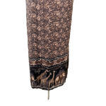 Vintage Looking Good Maxi Dress Safari Giraffe Elephant Asymmetric Tie Back 1X Black Photo 3