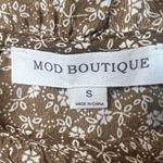 Mod Boutique  Women's Small Brown Floral Long Sleeve Blouse cottagecore chiccore Photo 5