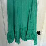 LOGO By Lori Goldstein 4/$25 Logo Lori Goldstein Camilla Tank Dress Caribbean Sea Midi Eyelet Hem Sz XS Photo 2