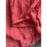 Crown & Ivy  Women's Sorbet Ruffled Top Coral 3/4 Sleeves Size Large Boho Peasant Photo 5