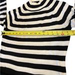 Calvin Klein  Sweater Dress Mock Neck Black White Stripes Womens Medium New Photo 11