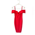 Nookie  Pretty Woman Midi Dress in Cherry Red Photo 8