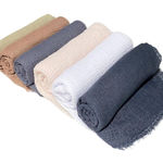 NEW! MANSHU Shawl and Wrap, Long Scarf, Big Head Scarf 6 PCS Women’s Soft Tan Photo 0