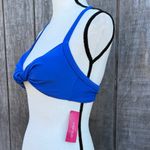 Xhilaration Cobalt Blue Twist Front Strappy Twist Back Swim Bikini Top Size L Photo 5